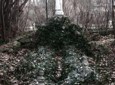 The wayside shrine in Katowice, Panewniki inside the Franciscan monastery.